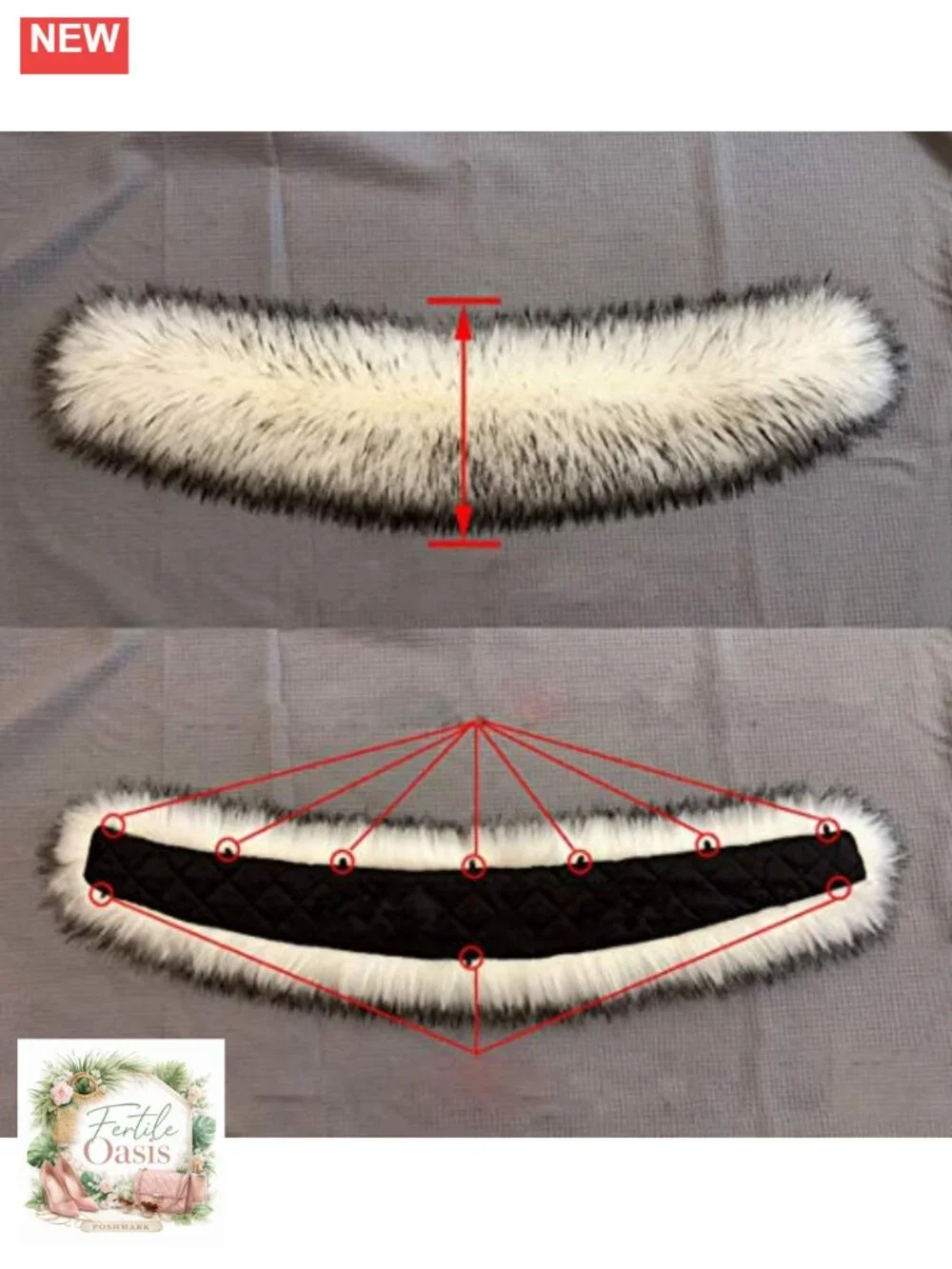 Faux Fur Collar Scarf Neck Warmer for Winter Coat Jacket Parka